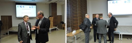 Ożywione dyskusje Lechosława F. Ciupika z obecnymi na konferencji ekspertami; z lewej strony prof. Henryk Figiel, główny inicjator i organizator konferencji 